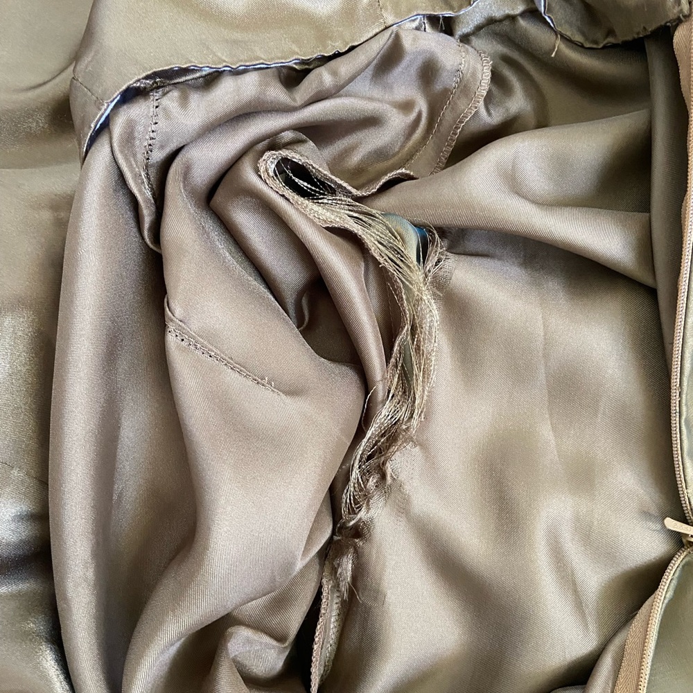 Vintage Mac Duggal Green Ruffle Gown Size 14 - Picture 10 of 12